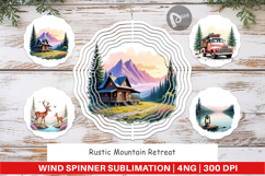Wind Spinner Rustic Mountain Escape Product Image 1