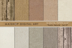 Rustic Natural Digital Paper - 10 Sheets for Junk Journals Product Image 1