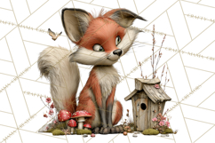 Rustic Woodland Animals Mini World Clipart PNG, Forest Product Image 3