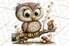 Rustic Woodland Animals Mini World Clipart PNG, Forest Product Image 5