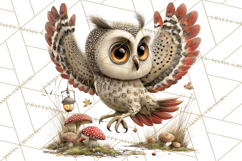 Rustic Woodland Animals Mini World Clipart PNG, Forest Product Image 4