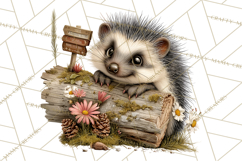 Rustic Woodland Animals Mini World Clipart PNG, Forest Product Image 5