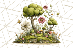 Rustic Woodland Animals Mini World Clipart PNG, Forest Product Image 5