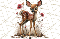 Rustic Woodland Animals Mini World Clipart PNG, Forest Product Image 5
