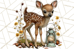 Rustic Woodland Animals Mini World Clipart PNG, Forest Product Image 3