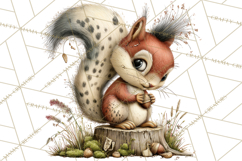 Rustic Woodland Animals Mini World Clipart PNG, Forest Product Image 3