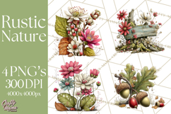 Rustic Woodland Animals Mini World Clipart PNG, Forest Product Image 1