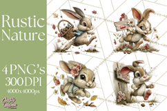 Rustic Woodland Animals Mini World Clipart PNG, Forest Product Image 1