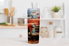 Patriotic Vintage Truck Tumbler Wrap PNG Product Image 2