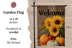 Rustic Farmhouse Garden Flag Sublimation Design Product Image 2