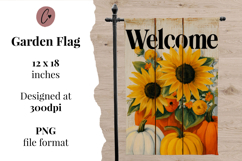 Rustic Farmhouse Garden Flag Sublimation Design Product Image 2