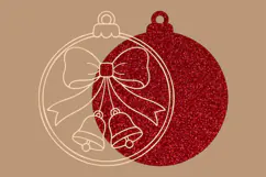 Rustic Red Bauble Christmas Still Life SVG Product Image 2