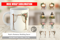 Rustic Romance Wedding Decor Mug Wrap Product Image 1
