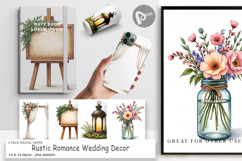 Rustic Wedding Decor Digital Paper Product Image 1