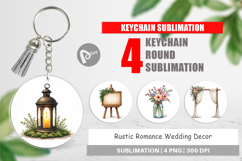 Rustic Romance Wedding Decor Keychain Product Image 1