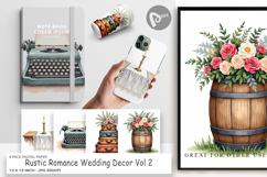 Rustic Wedding Decor Digital Paper Product Image 1