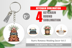 Rustic Romance Wedding Decor Keychain Product Image 1