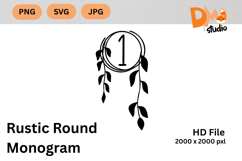 Rustic Round Monogram Product Image 1
