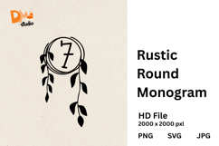 Rustic Round Monogram Product Image 1
