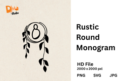 Rustic Round Monogram Product Image 1