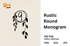 Rustic Round Monogram Product Image 1