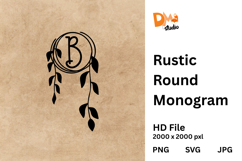 Rustic Round Monogram Product Image 1