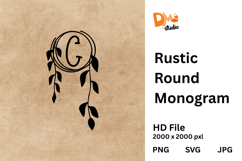 Rustic Round Monogram Product Image 1