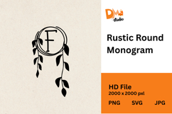 Rustic Round Monogram Product Image 1
