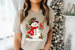 Christmas Snowman with Cardinal PNG Product Image 3