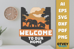Rustic Welcome to Our Home Multi Layered Welcome Sign Product Image 3