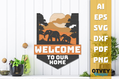 Rustic Welcome to Our Home Multi Layered Welcome Sign Product Image 2