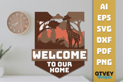 Rustic Welcome to Our Home Multi Layered Welcome Sign Product Image 3
