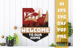 Rustic Welcome to Our Home Multi Layered Welcome Sign Product Image 2
