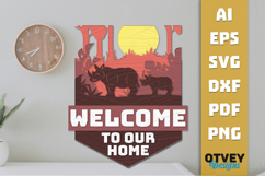 Rustic Welcome to Our Home Multi Layered Welcome Sign Product Image 3