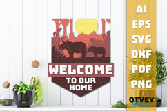 Rustic Welcome to Our Home Multi Layered Welcome Sign Product Image 2