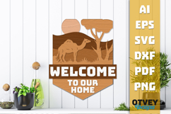Rustic Welcome to Our Home Multi Layered Welcome Sign Product Image 2