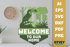 Rustic Welcome to Our Home Multi Layered Welcome Sign Product Image 3