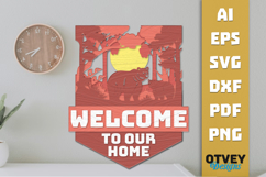 Rustic Welcome to Our Home Multi Layered Welcome Sign Product Image 2