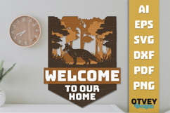 Rustic Welcome to Our Home Multi Layered Welcome Sign Product Image 3