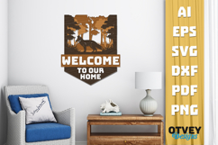 Rustic Welcome to Our Home Multi Layered Welcome Sign Product Image 1