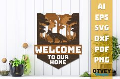 Rustic Welcome to Our Home Multi Layered Welcome Sign Product Image 2