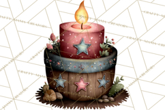 Rustic Winter Decor Clipart, Printable Cozy PNG, Folk Art Product Image 5