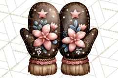 Rustic Winter Decor Clipart, Printable Cozy PNG, Folk Art Product Image 3