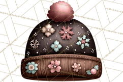 Rustic Winter Decor Clipart, Printable Cozy PNG, Folk Art Product Image 5