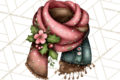 Rustic Winter Decor Clipart, Printable Cozy PNG, Folk Art Product Image 2