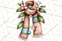 Rustic Winter Decor Clipart, Printable Cozy PNG, Folk Art Product Image 5