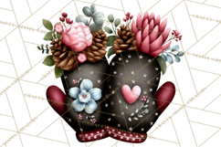 Rustic Winter Decor Clipart, Printable Cozy PNG, Folk Art Product Image 2