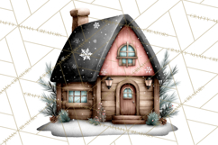 Rustic Winter Decor Clipart, Printable Cozy PNG, Folk Art Product Image 4