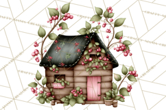 Rustic Winter Decor Clipart, Printable Cozy PNG, Folk Art Product Image 2