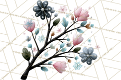 Rustic Winter Decor Clipart, Printable Cozy PNG, Folk Art Product Image 5